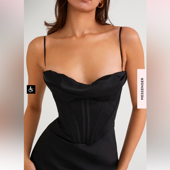 House of CB Charmaine Black Corset Maxi Dress - Picture 3 of 10